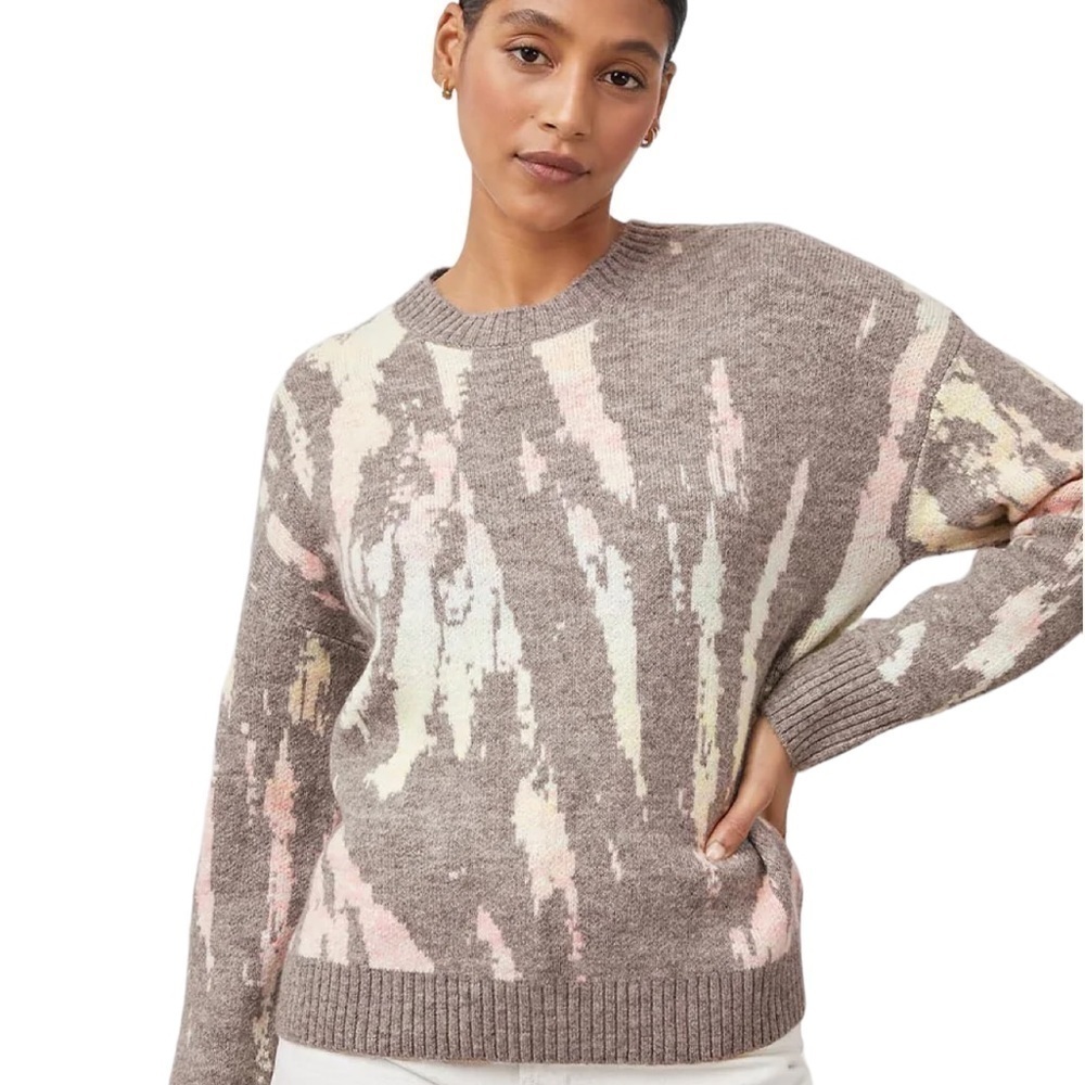 Rails Sweater Virgo Gray Tie Dye Wool Blend Sweater XL